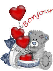 gif teddy bonjour